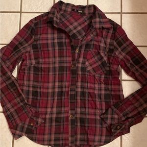 NWOT Yoyo 5 Plum Plaid Shirt! Women’s